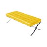 Banco Barcelona Couro Sintético Amarelo Base Cromada Cor Amarelo - 1