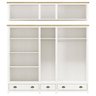Guarda Roupa Casal Topázio 10 Portas 3 Gavetas 9139bf Branco Freijó Finestra - 3