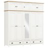 Guarda Roupa Casal Topázio 10 Portas 3 Gavetas 9139bf Branco Freijó Finestra - 1