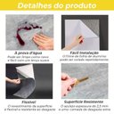 Ver imagem 5 de Kit 10 Placas Autocolantes Mármore Adesivo Vinílico Azulejo Cinza Escuro Brilhoso 3d Brinovar