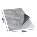 Ver mais imagens de Kit 10 Placas Autocolantes Mármore Adesivo Vinílico Azulejo Cinza Escuro Brilhoso 3d Brinovar