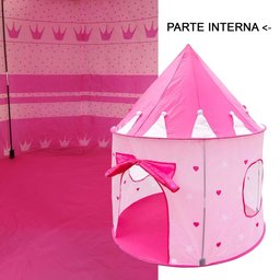 Barraca Castelo Das Princesas Infantil Menina Dobravel Grande Tenda Crianças - 7