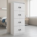 Ver imagem 6 de Armário Locker Guarda-Volume 60x160cm em MDP 8 Portas com Chave ME4202 Branco