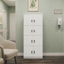 Ver mais imagens de Armário Locker Guarda-Volume 60x160cm em MDP 8 Portas com Chave ME4202 Branco