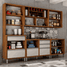 Cozinha Jade 5 Pecas Cristaleira - Carvalho/off White - Chf Moveis - 3