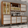Cozinha Jade 5 Pecas Cristaleira - Carvalho/off White - Chf Moveis - 1