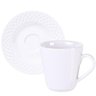 Conjunto Xícara e Pires Café 70ml Porcelana Decorada Tramont - 1