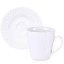 Ver imagem 1 de Conjunto Xícara e Pires Café 70ml Porcelana Decorada Tramont
