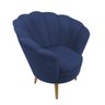 Poltrona Decorativa de Bom Gosto Petala:azul Marinho - 3