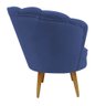 Poltrona Decorativa de Bom Gosto Petala:azul Marinho - 2