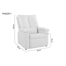 Poltrona Reclinável Lisboa Suede Estética Cílios Mamãe com Mocho/ Assento de Elevação - 3