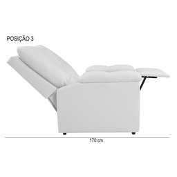 Poltrona Reclinável Lisboa Suede Estética Cílios Mamãe com Mocho/ Assento de Elevação - 5