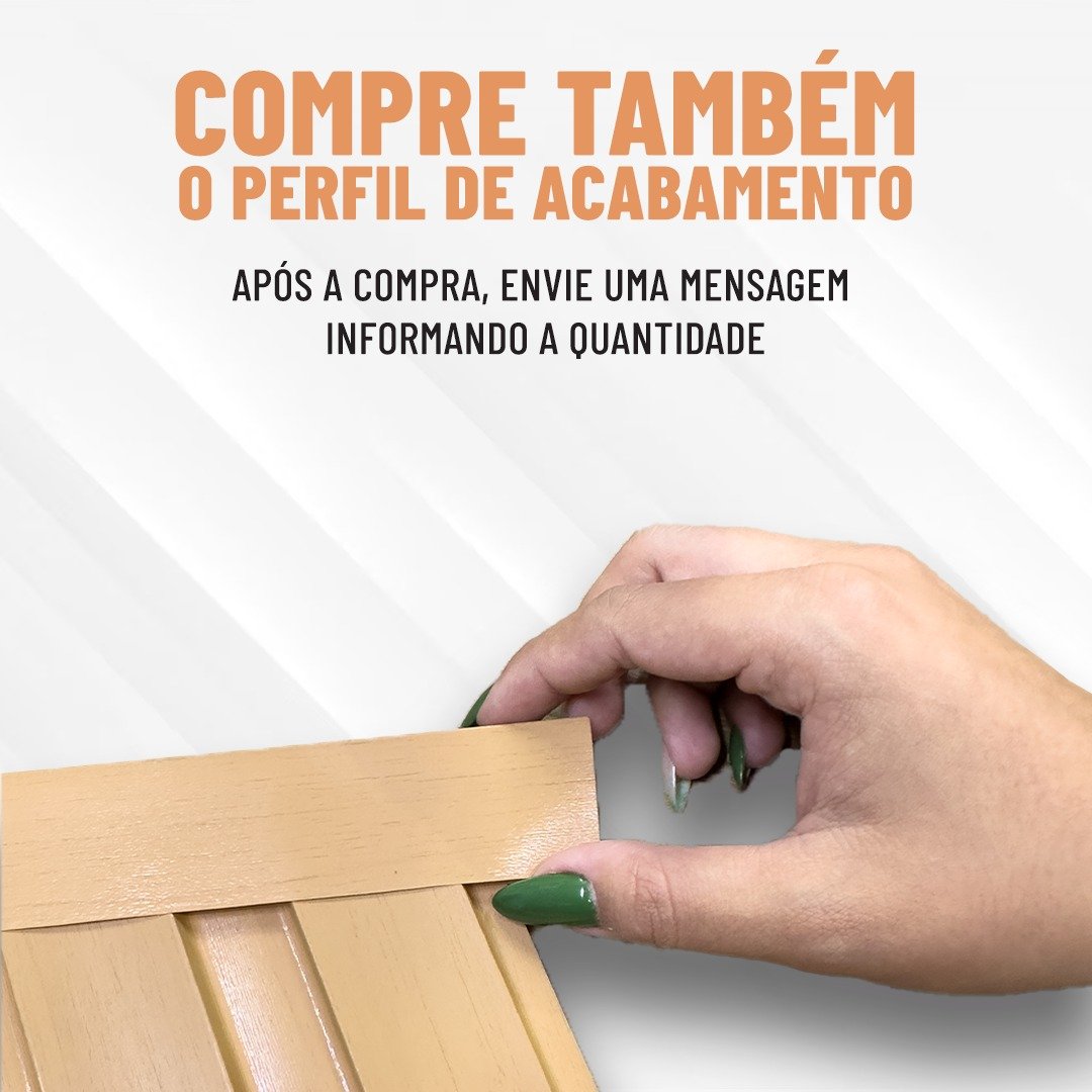 Painel Ripado Versátil 270x27cm: 03 Unid. (2,1m²) Polietileno - Talatto Painéis - Preto Tx - 6