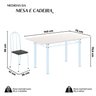 Conjunto de Mesa Tubular 140cm X 75cm Tampo em Vidro com 6 Cadeiras Iris B - 6