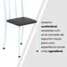 Conjunto de Mesa Tubular 140cm X 75cm Tampo em Vidro com 6 Cadeiras Iris B - 8