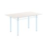 Conjunto de Mesa Tubular 140cm X 75cm Tampo em Vidro com 6 Cadeiras Iris B - 3