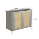 Ver imagem 3 de Buffet Mdf com Palha Natural L98,5 X A81,5cm