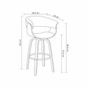 Ver imagem 2 de Kit 4 Banquetas Giratórias Estofadas Betim Rivatti