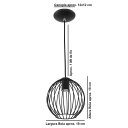 Ver imagem 4 de Lustre Pendente Esfera Bola Cromado 18x19 cm Sala Quarto