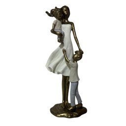 Estatua Escultura Amor Dia Das Mães Mãe e Dois Filhos - 3