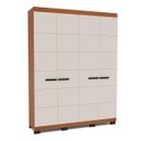 Ver imagem 2 de Roupeiro Solteiro Lisboa 4 Portas 4 Gavetas 161x214cm Freijó/Creme 240842