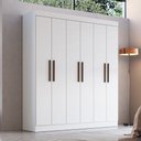 Ver imagem 1 de Guarda-roupa Casal Sartori 6 Portas 2 Gavetas 100% Mdf Branco - Pnr Móveis