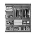 Ver imagem 3 de Guarda-roupa Casal Sartori 6 Portas 2 Gavetas 100% Mdf Branco - Pnr Móveis