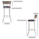 Ver imagem 2 de Kit com 3 Banquetas em Alumínio, Fibra Sintética e Tecido Impermeável Tc Zanutto Capuccino