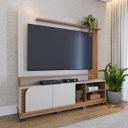 Ver imagem 1 de Painel Home Tv 75 Pol com 2 Portas 182x187cm Jurerê Off White Freijó