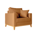 Ver imagem 2 de Kit 2 Poltronas Beny 80cm Base de Madeira Linho