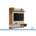 Ver imagem 2 de Painel Sala Estar p/ TV 55 pol Alvorada 133cm Canela/Off Linea