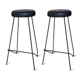 Kit 2 Banquetas Altas para Cozinha Bar Balcão Bistrô Lila:preto - 2