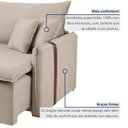Ver imagem 7 de Sofá Cama Retrátil e Reclinável 3 Lugares Bouclé Bege Windson 200cm Yescasa