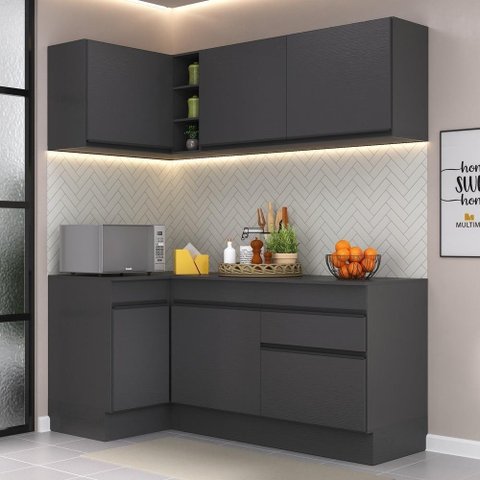 Armário De Cozinha Compacta De Canto Mp2092.895 Preto