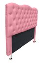 Ver imagem 2 de Cabeceira Agnes para Cama Box Casal Padrão 1.38 - Suede - Sv Decor:rosa
