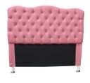 Ver imagem 1 de Cabeceira Agnes para Cama Box Casal Padrão 1.38 - Suede - Sv Decor:rosa