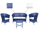 Ver imagem 1 de Conjunto de Área 01 Namoradeira, 02 Poltrona e 01 Mesa - Iris