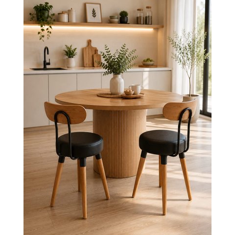 Banqueta Baixa 2un Encosto Ergonomico p/ Cozinhas Pé Palito Bancos Ilhas Bancadas Madeira