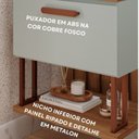 Ver imagem 4 de Gabinete Suspenso com Cuba, Painel Ripado e Espelheira 80cm Mari Espresso Móveis Verde/Pistache