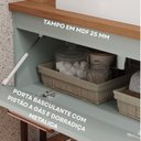 Ver imagem 5 de Gabinete Suspenso com Cuba, Painel Ripado e Espelheira 80cm Mari Espresso Móveis Verde/Pistache