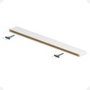 Ver imagem 3 de Prateleira Suporte Embutido 120x14x3cm Branca Conceito