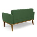 Ver imagem 5 de Namoradeira com Poltrona Base de Madeira Castanho Elisa Suede D03 - D’Rossi Verde