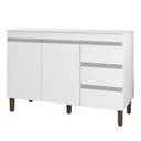 Ver imagem 1 de Balcão Gabinete para Pia Karen 119cm sem Tampo 2 Portas Branco - Abmaza Peternella
