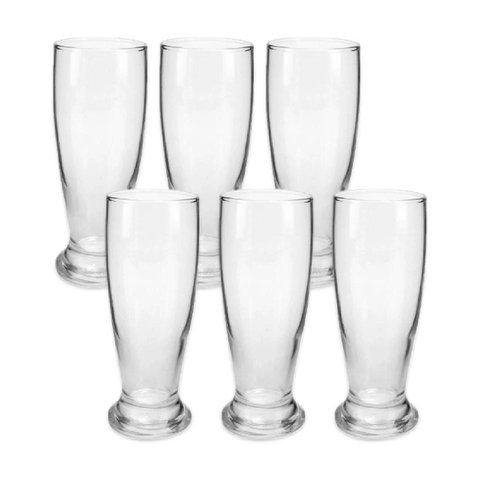 Jogo de 6 Copos de Vidro Dia a Dia para Cerveja 215ml - Dynasty