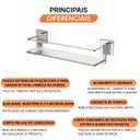 Ver imagem 3 de Porta Shampoo para Banheiro Axiom 25181 Meber - Cromado