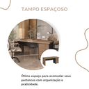 Ver imagem 4 de Mesa Tamburato com Gavetas Ld - Nogal/preto 6126