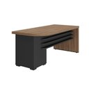 Ver imagem 6 de Mesa Tamburato com Gavetas Ld - Nogal/preto 6126