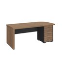 Ver imagem 3 de Mesa Tamburato com Gavetas Ld - Nogal/preto 6126