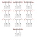 Ver imagem 1 de Kit 10 Organizadores Suspensos Para Taças 25cm Suportes Porta Taças Retos Rose Gold