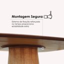 Ver imagem 6 de Mesa de Jantar Orgânica 4 Lugares Madeira Maciça e MDF Yescasa Marrom